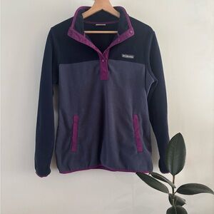 Columbia Dark Blue and Magenta Fleece Jacket